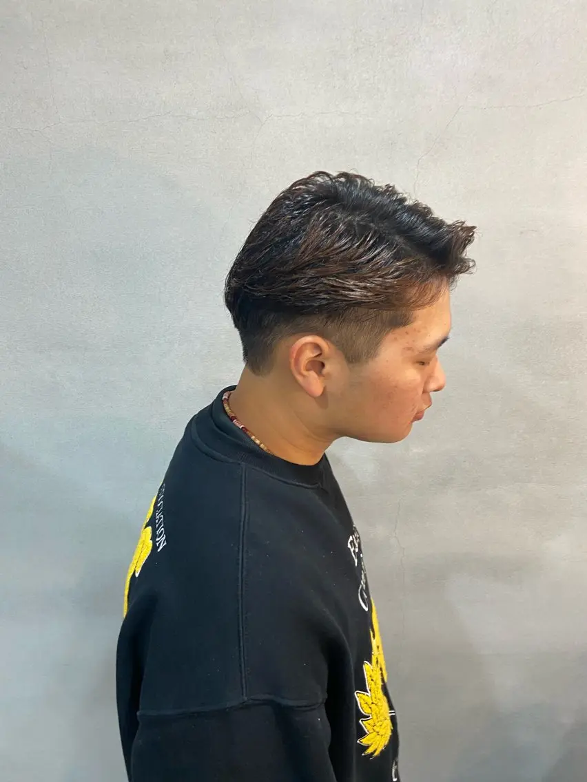 ショート メンズ ショートヘア ヘアカラー トリートメント ルプラボウ 沖  大雅のヘアスタイル