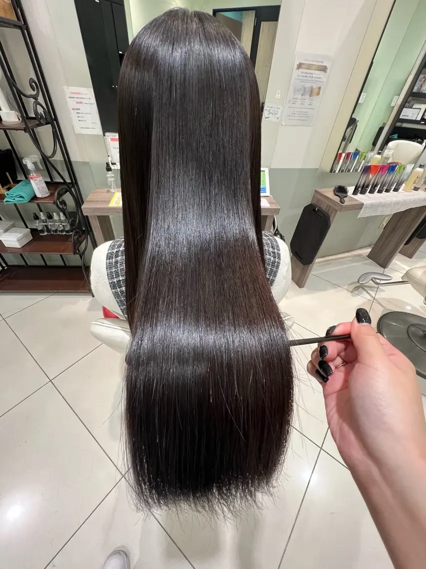 カット+プレミアム縮毛矯正+5stepトリートメント+炭酸泉+ケアプロの写真