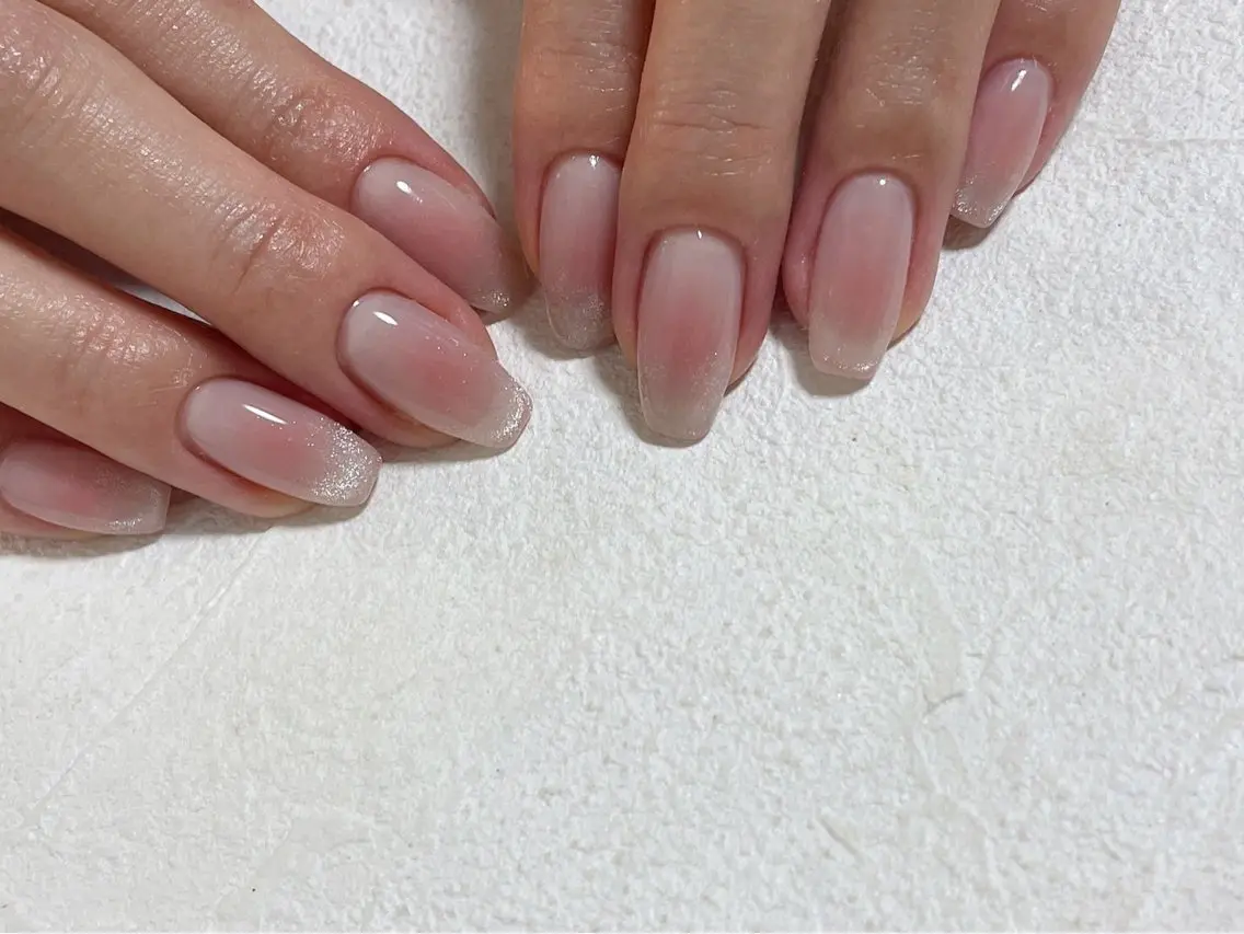 ネイル オーロラネイル チークネイル フットネイル フレンチネイル ジェルネイル ハンドネイル kiki nail &brow二子玉川のネイルデザイン