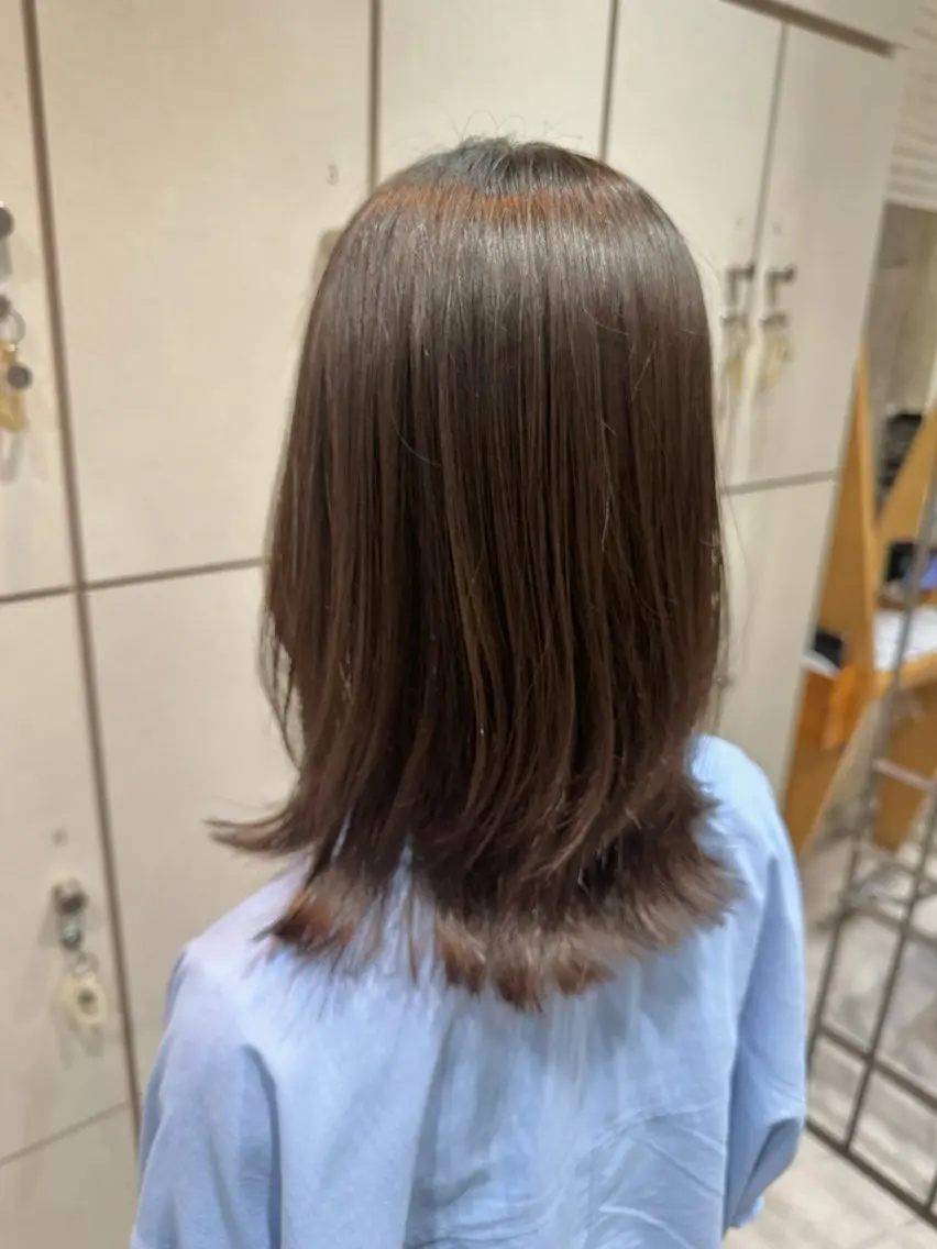 ミディアム カット ヘアカラー トリートメント 美髪矯正/渡辺 りんのヘアスタイル