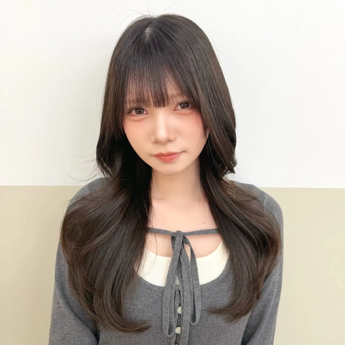 ロング ロングレイヤー くびれヘア レイヤーカット ロング カット Bonheur銀座 /前田 栞九郎のヘアスタイル