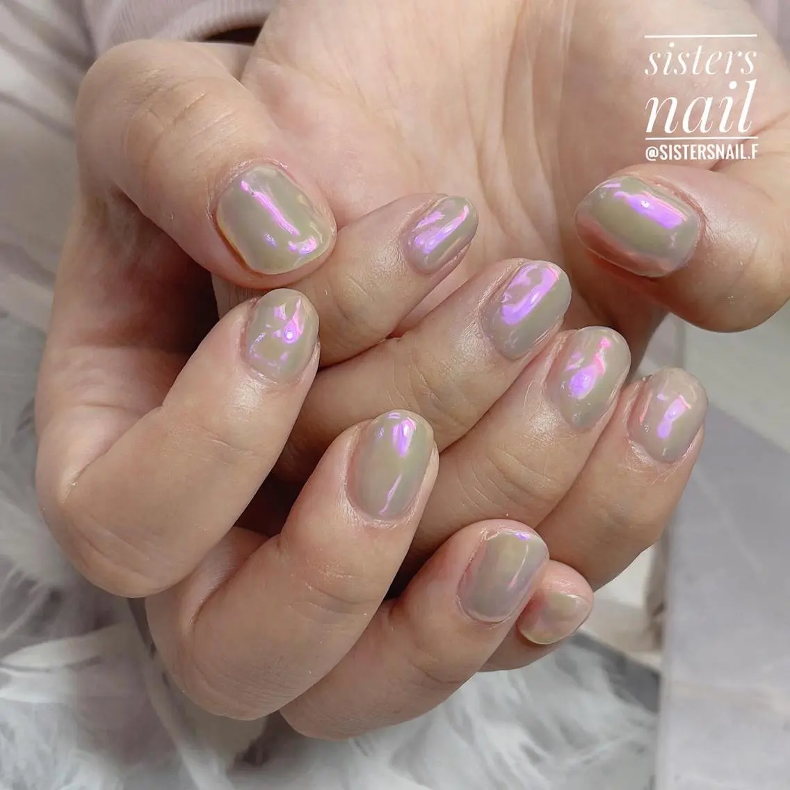 ネイル アートネイル オーロラネイル クリアネイル キラキラネイル ニュアンスネイル sisters nail.fのネイルデザイン