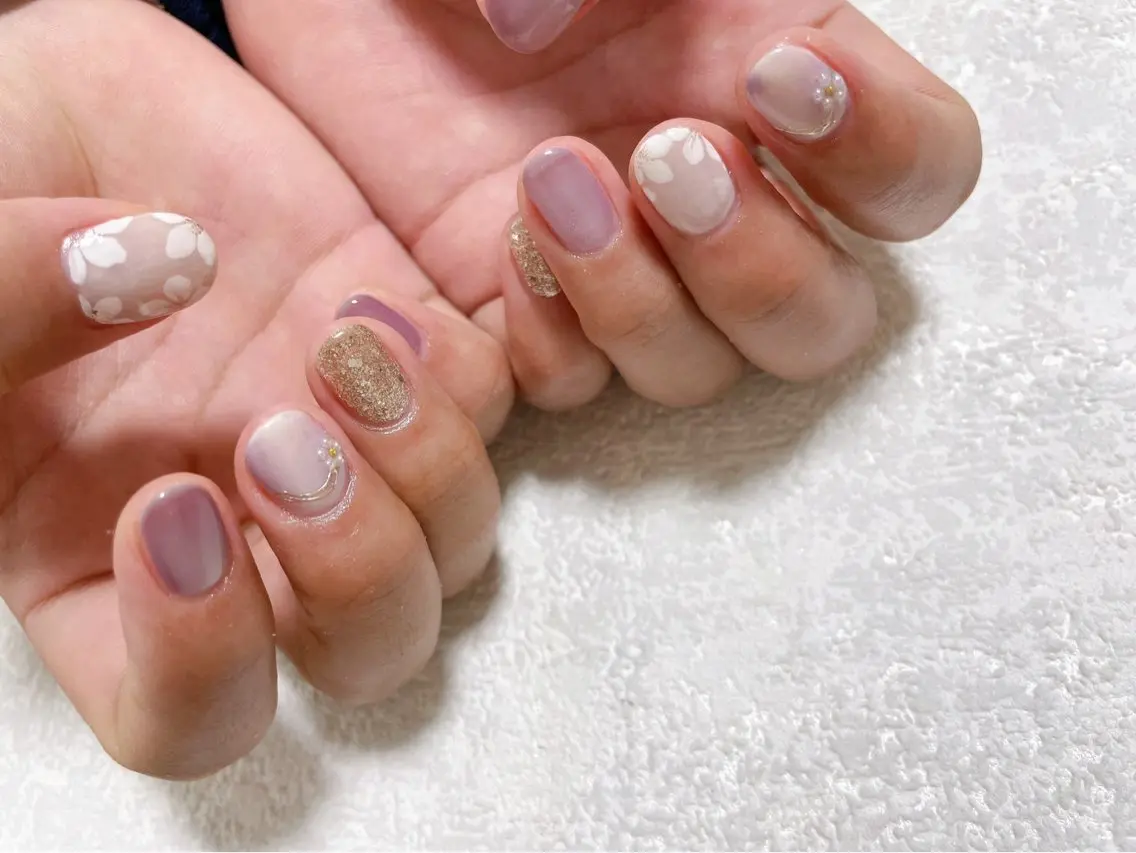 ネイル ジェルネイル メンズネイル パラジェル シンプルネイル 春ネイル kiki nail たまプラーザのネイルデザイン