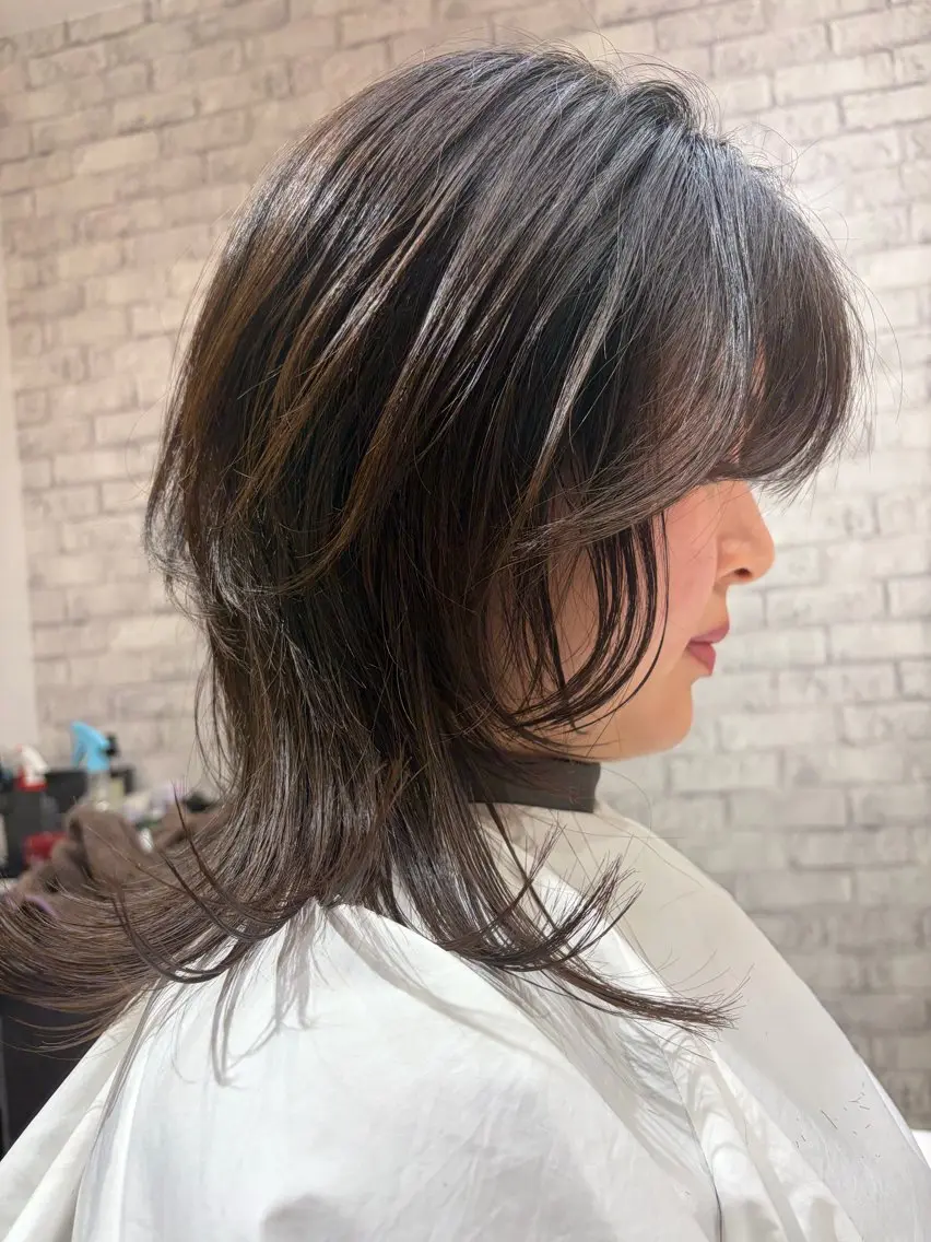 ミディアム 村上 史弥のヘアスタイル