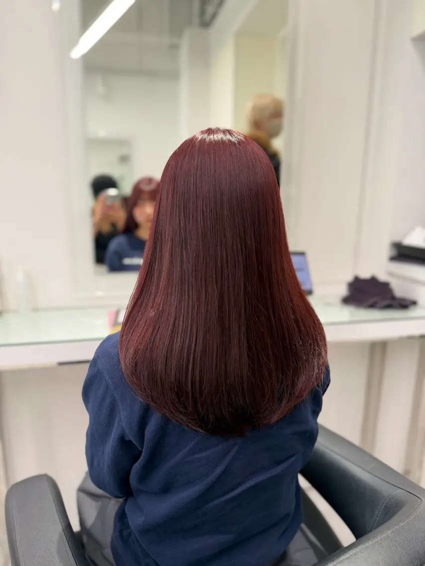 セミロング カラー ヘアカラー トリートメント ヘッドスパ ヘアセット ❄最強かわいいカラー ❄️MINA❄️のヘアスタイル