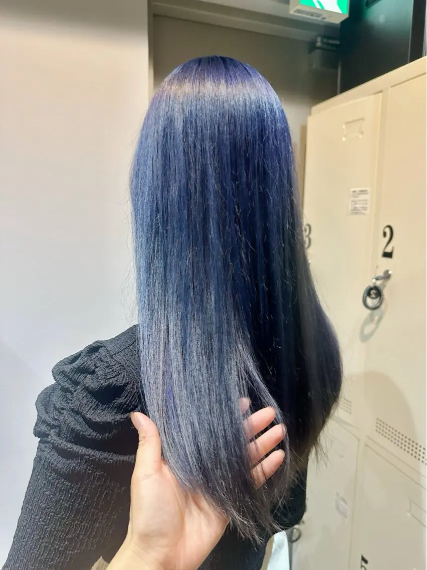 セミロング カラー ブリーチ 縮毛矯正+モテカラー 🎀✨MIHOのヘアスタイル