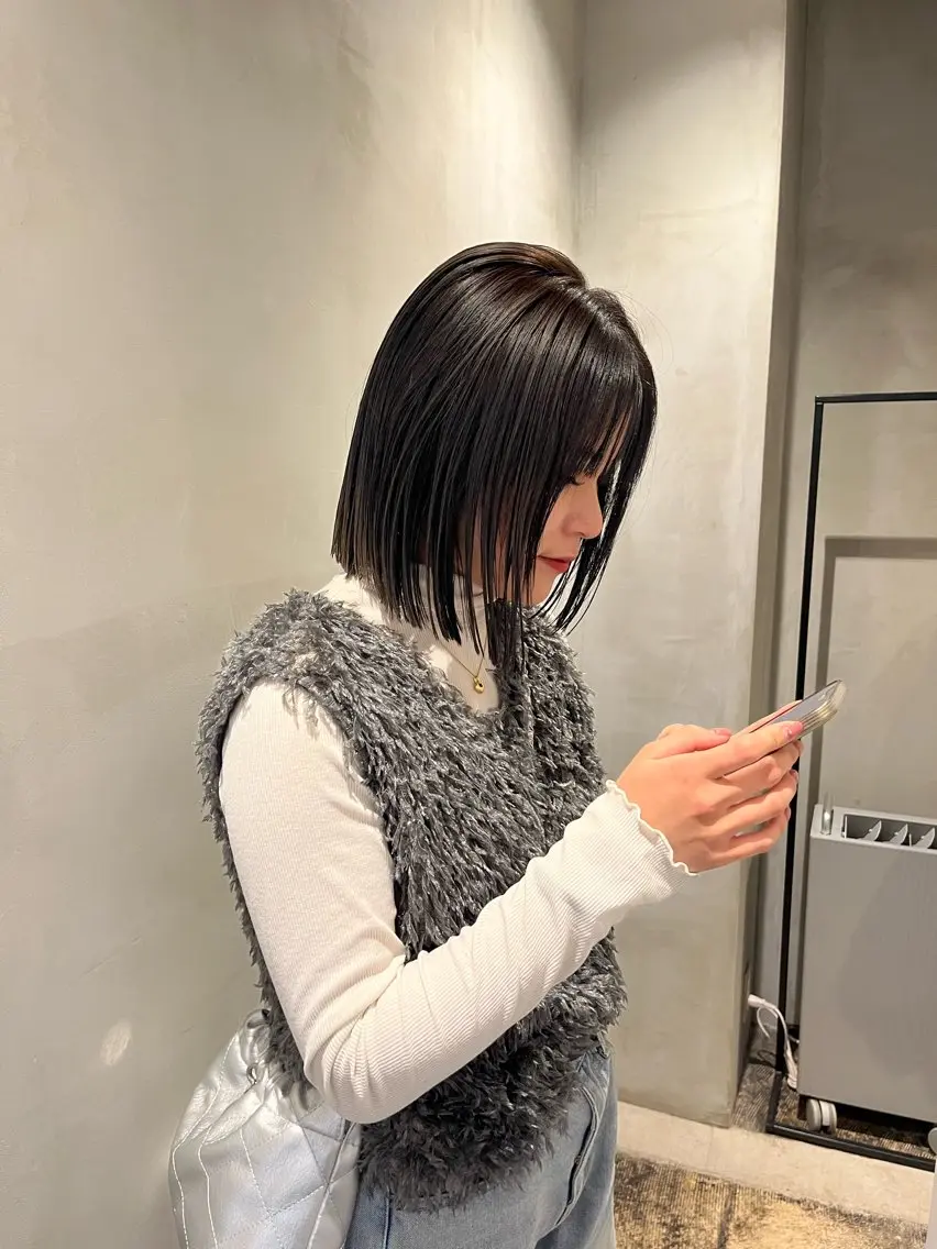 ショート カラー ボブ 似合わせカット ショートヘア 小顔カット 平尾/高宮/艶カラー /ハイライト/綜一郎のヘアスタイル