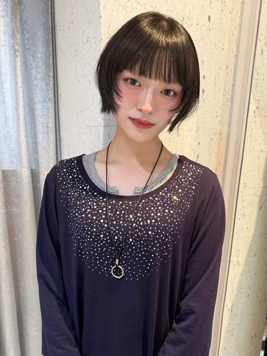 ショート カラー 似合わせカット カット ヘアカラー トリートメント mai / linoah˚✧のヘアスタイル