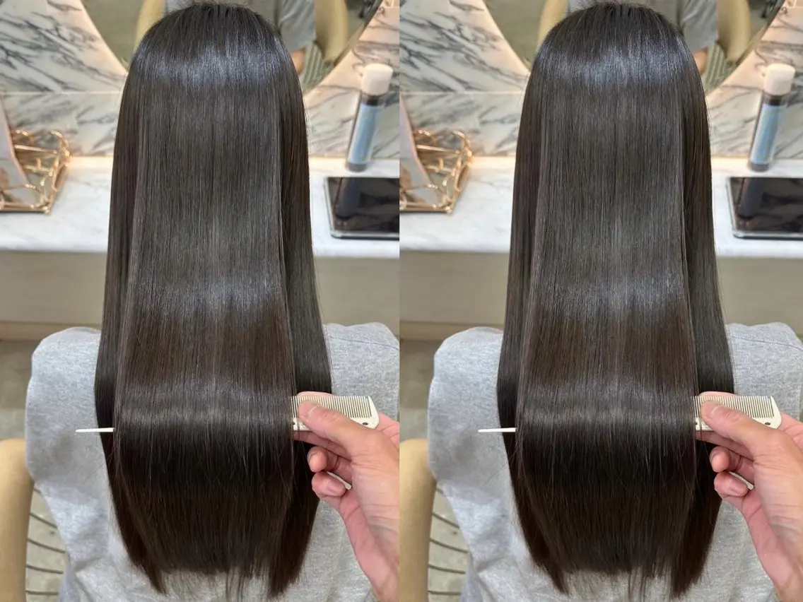 縮毛矯正 トリートメント ブリーチなし透明感 カラー/松沢州途のヘアスタイル