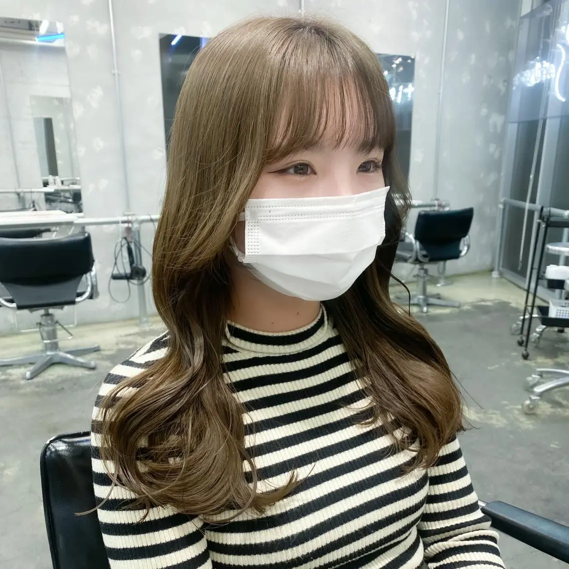 セミロング カラー 💗💗韓国レイヤー yu-ki💗💗のヘアスタイル