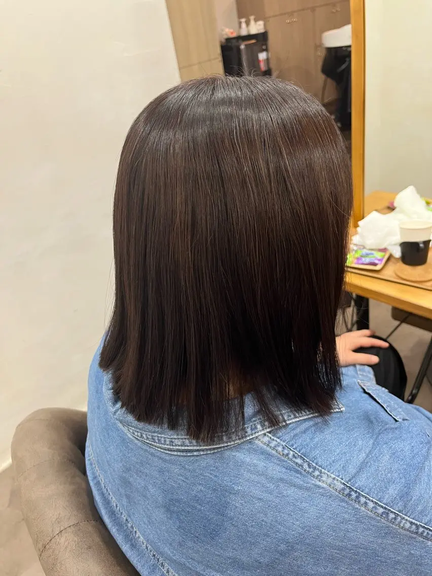 ミディアム カラー カット ヘアカラー 縮毛矯正 縮毛矯正🌟カラー╱ ╱いいじまのヘアスタイル