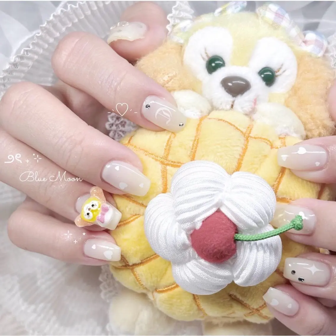 ネイル リボン ハンドネイル フットネイル ハンドケア nail salon Blue Moonのネイルデザイン