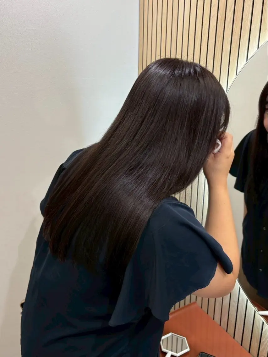 セミロング パーマ 縮毛矯正 hachiyama rinaのヘアスタイル