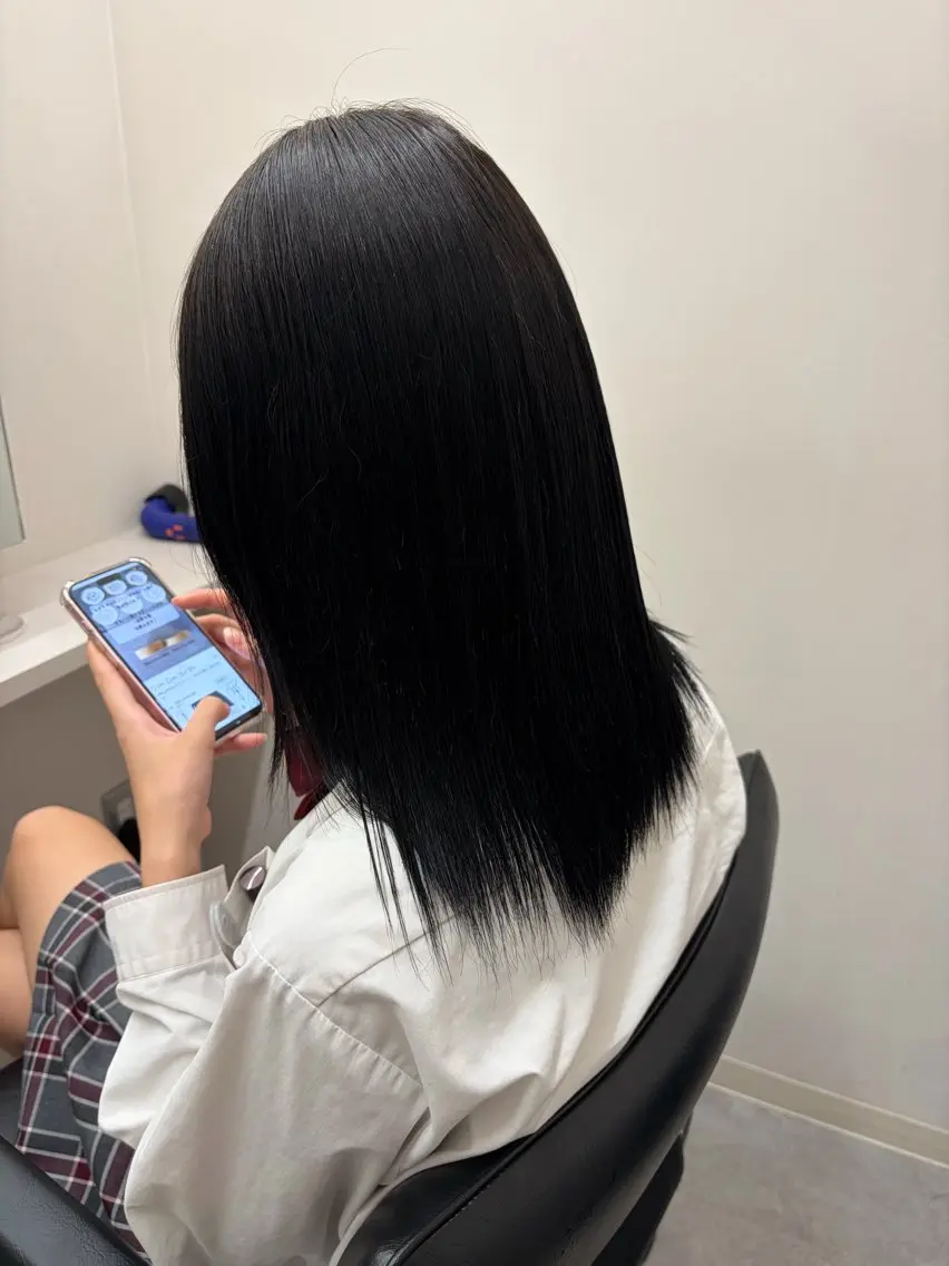ミディアム 縮毛矯正 酸性ストレート 縮毛矯正 トリートメント 髪質改善/縮毛矯正/ 艶カラー/登貴のヘアスタイル