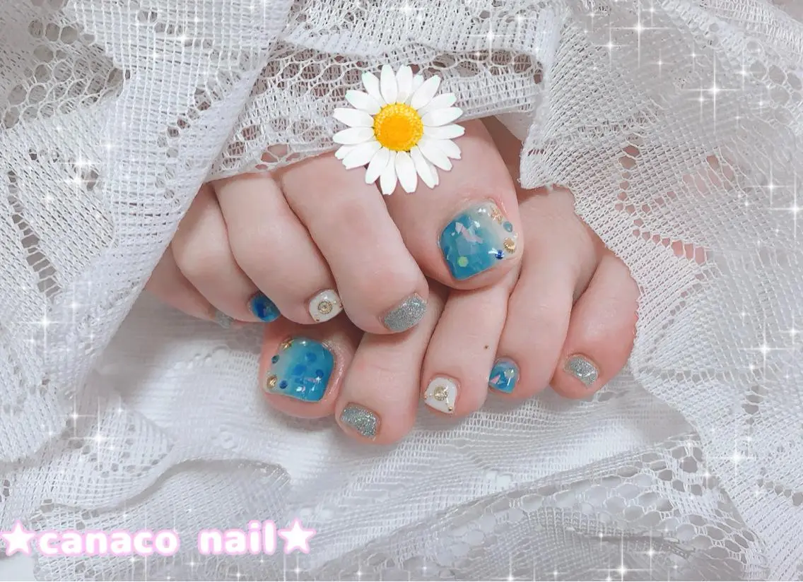 ネイル アートネイル フットネイル ジェルネイル パラジェル ストーンネイル ベテランネイル cnc nailのネイルデザイン