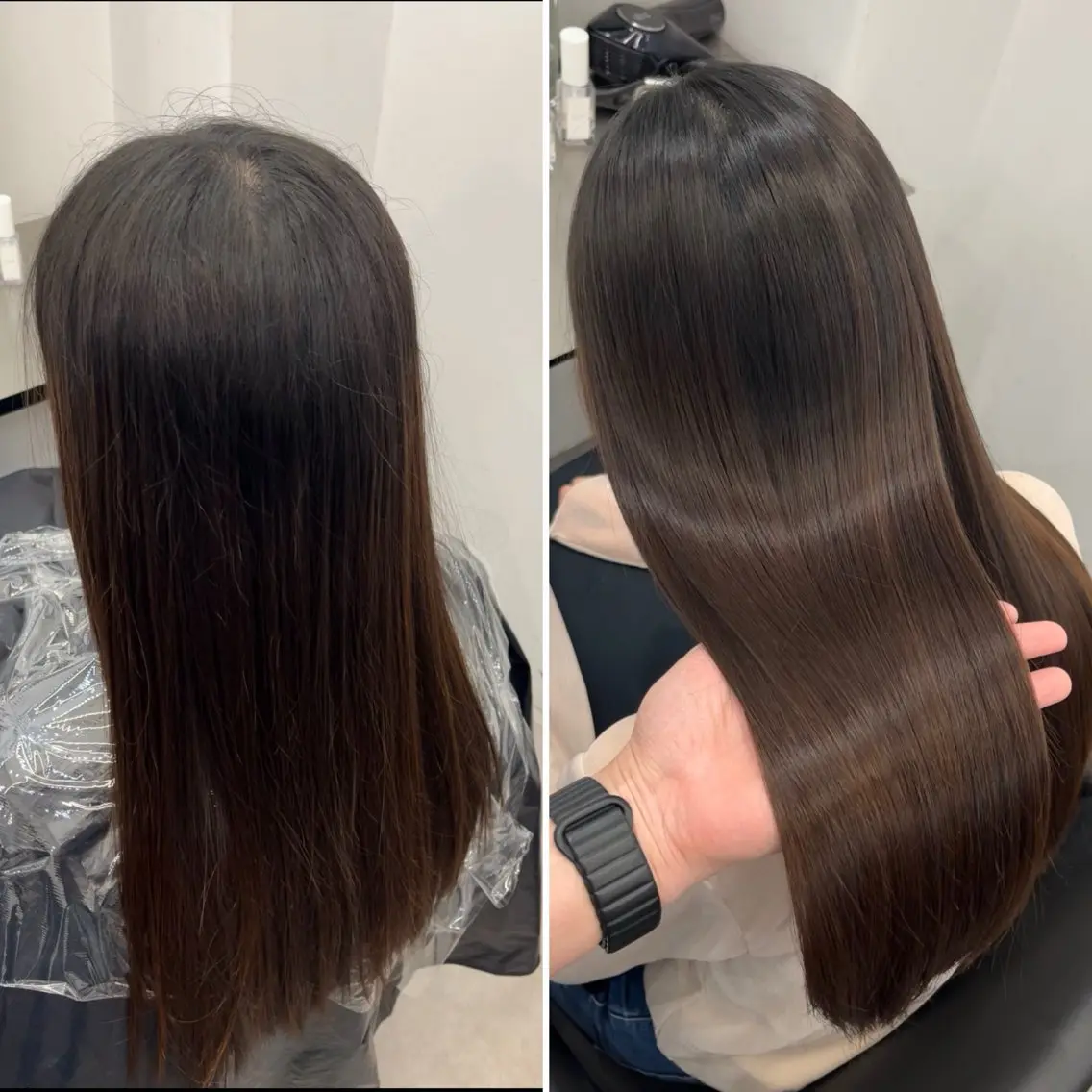 ロング カット ヘアカラー 縮毛矯正 トリートメント 髪質改善/縮毛矯正 梅田茶屋町/西尾祐作のヘアスタイル