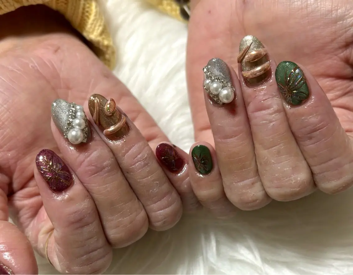 ネイル ハンドネイル nail salon HIRUKANAのネイルデザイン