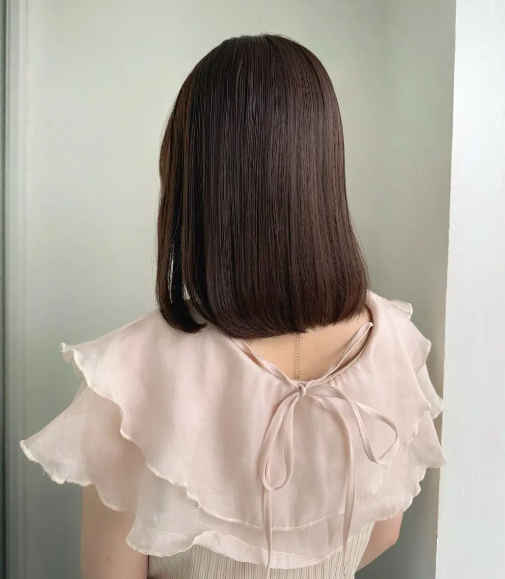 カラー ブラウンカラー ナチュラルブラウン ヘアカラー トリートメント maina/透明感 ベージュ/ブラウンのヘアスタイル