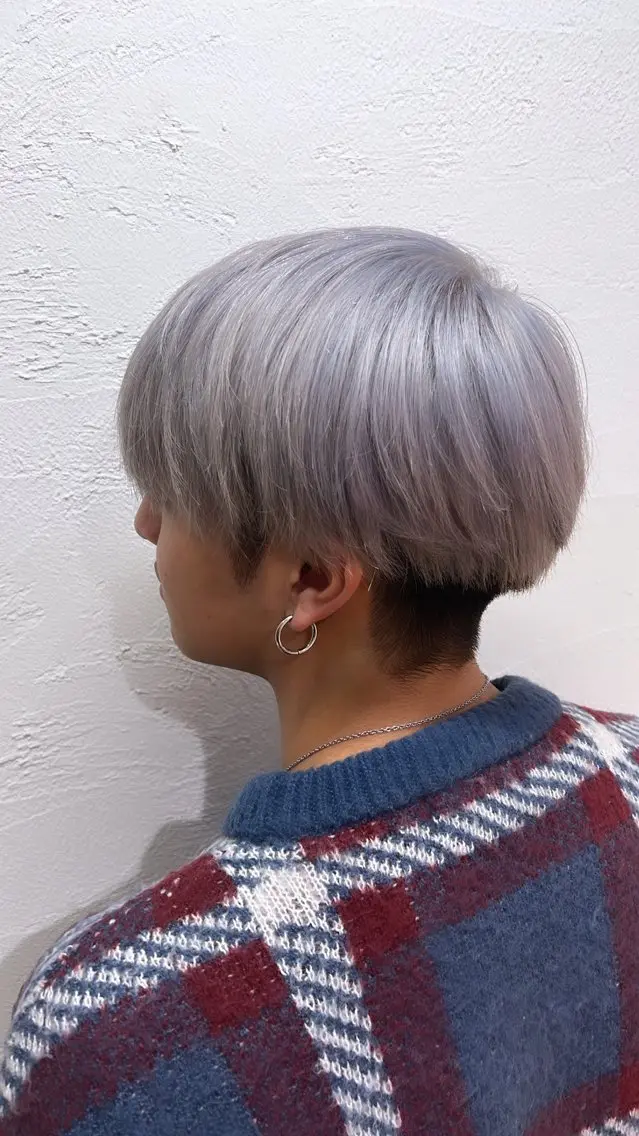 ミディアム カラー メンズ ラベンダーカラー シルバー カット ヘアカラー 🔥ダブルカラー特化 🔥相原彰太のヘアスタイル