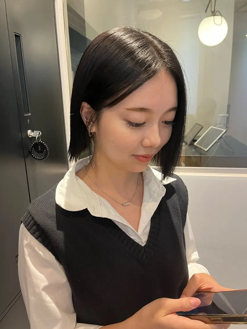 ショート 切りっぱなしボブ ボブ 森山 葵のヘアスタイル