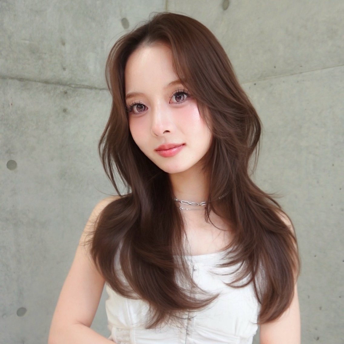 セミロング カラー ベージュカラー ブリーチ ブラウンカラー ダブルカラー ヘーゼル カット ヘアカラー トリートメント 🎀𝑆𝐴𝑅𝐴 /レイヤーカット🎀のヘアスタイル