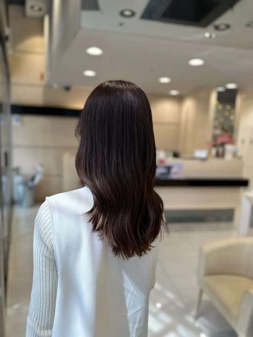 ロング トリートメント クロスパーマ/うる艶 カラー/Kurumiのヘアスタイル