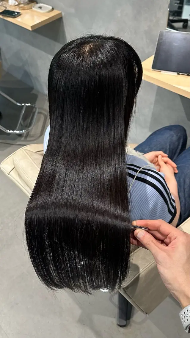 ロング パーマ 縮毛矯正 トリートメント 縮毛矯正/ 髪質改善/西野和裕のヘアスタイル