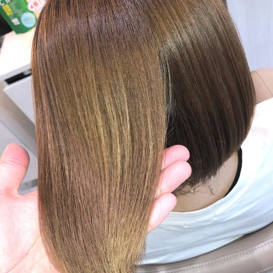 ショート パーマ 縮毛矯正 ストレートパーマ 安井　昴 💫ブリーチ縮毛矯正のヘアスタイル