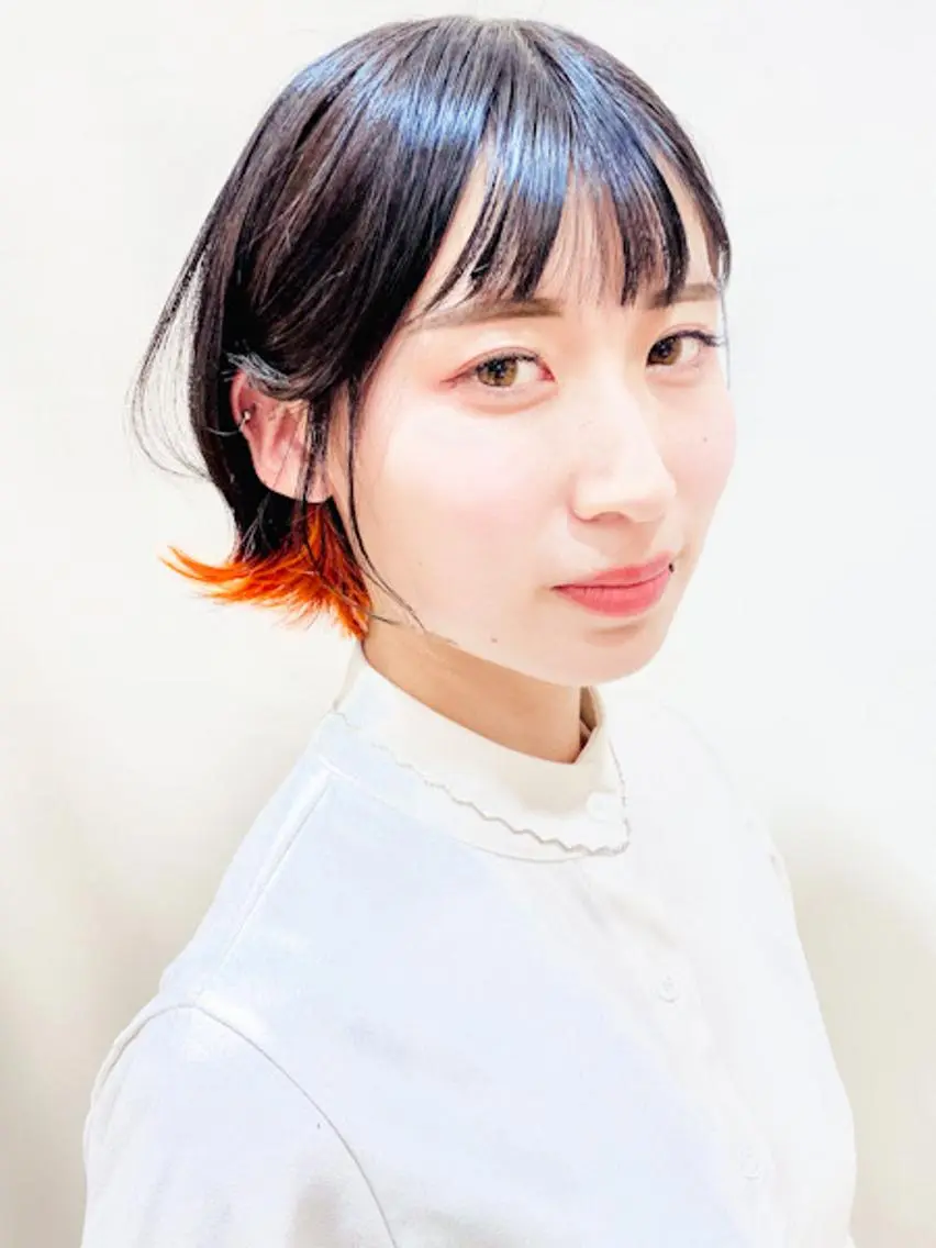 【ケアブリーチ】外国人風インナーカラー+カット+前処理トリートメントの写真
