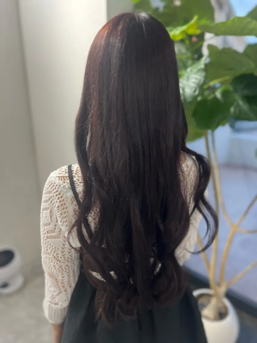 ロング カラー ブラウンカラー バイオレットカラー あやの/ Jr.スタイリストのヘアスタイル