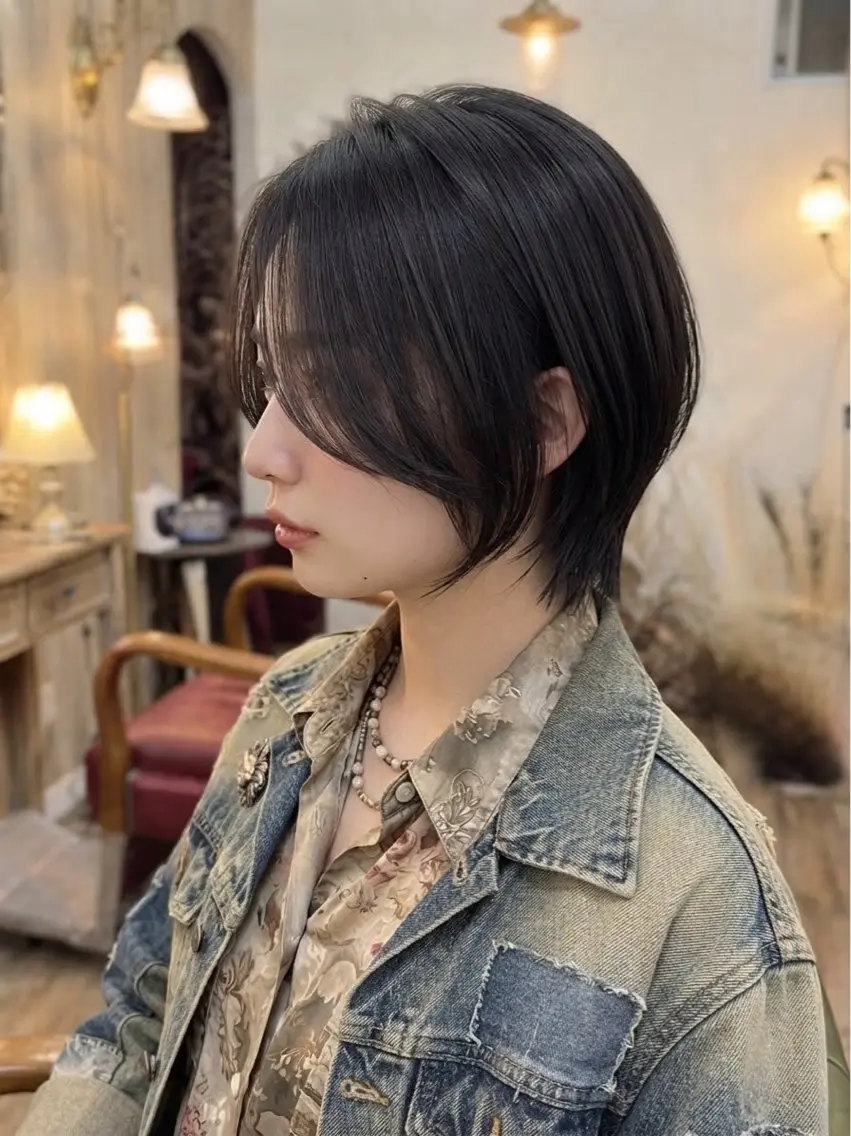 ショート ショートヘア カット ヘアカラー トリートメント 新宿御苑/ショート ショートボブ/山口のヘアスタイル