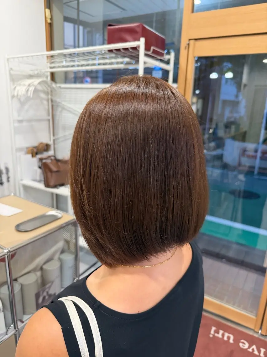 ミディアム ヘアカラー 市川 希星のヘアスタイル