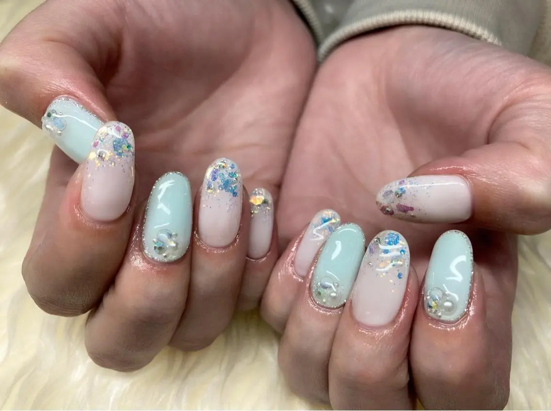 ネイル ジェルネイル パラジェル 冬ネイル クリスマス Nail&eye Belire 新宿のネイルデザイン