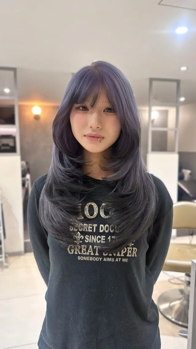 ロング ヘアカラー トリートメント 🎀LUNA🎀 レイヤーカット/艶髪のヘアスタイル