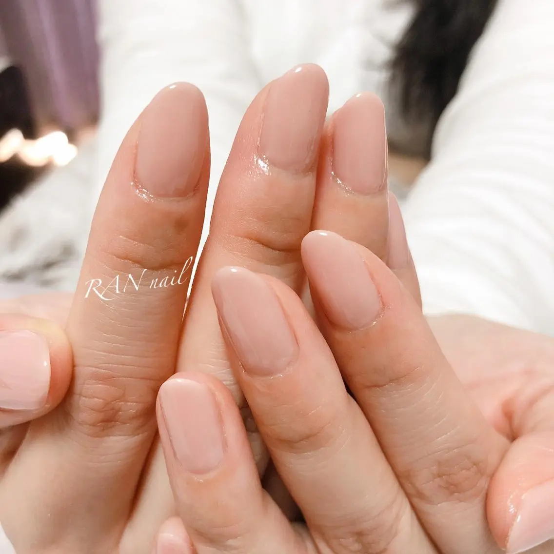 ネイル オフィスネイル ワンカラーネイル 春ネイル ハンドネイル フットネイル RAN nailのネイルデザイン