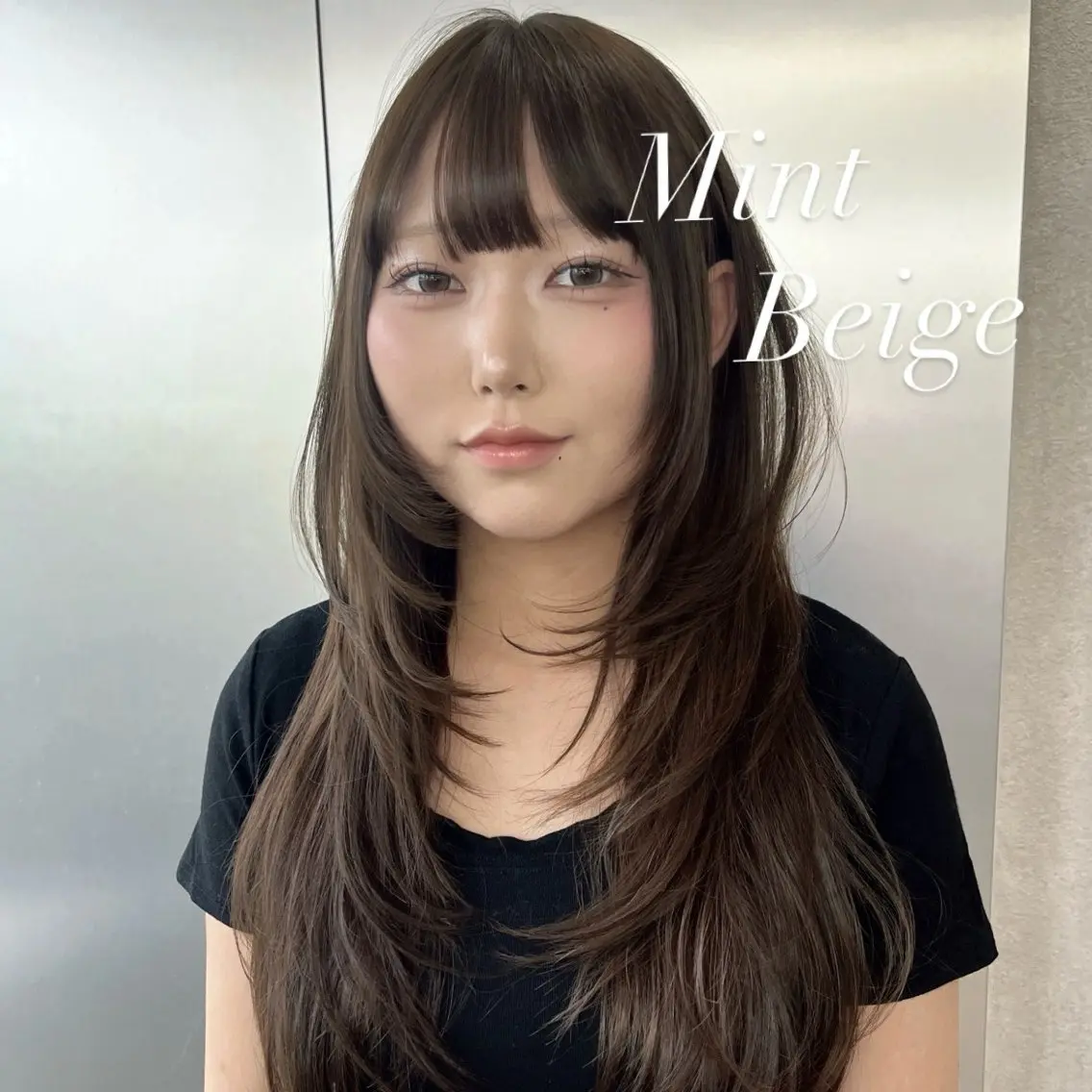 カラー ベージュカラー 透明感カラー ミント ミントベージュ ヘアカラー レイヤー/トレンド カラー/yuukaのヘアスタイル
