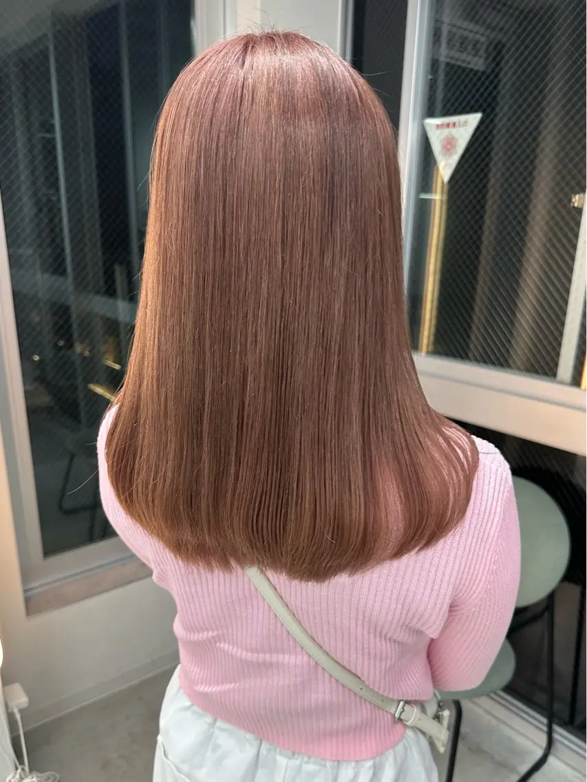 セミロング カラー ヘアカラー 🎀透明感 カラーHiROEのヘアスタイル