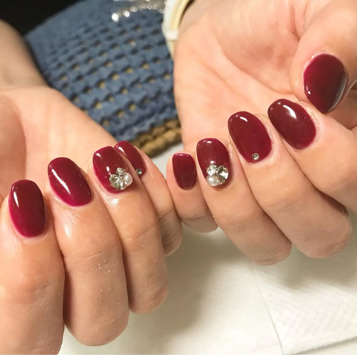 ネイル ボルドー フットネイル シンプルネイル 春ネイル 夏ネイル nail fufla ♡yamane♡のネイルデザイン