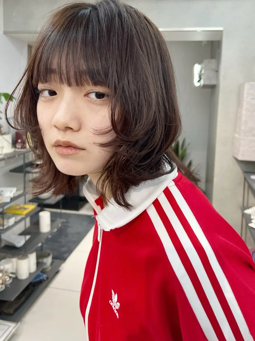 ショート カラー ベージュカラー ブラウンカラー ブラウンベージュ レイヤーカット カット ヘアカラー トリートメント ウルフ🤍渋谷 🤍Mizukiのヘアスタイル