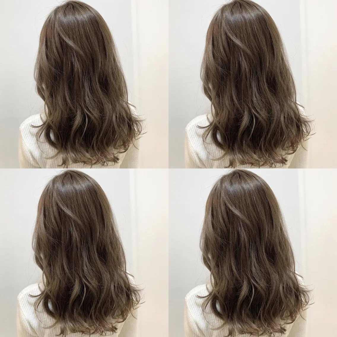 ミディアム カラー アッシュ ベージュカラー 澤村 志織のヘアスタイル