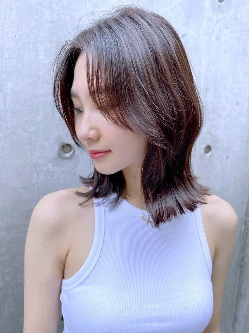 ミディアム トリートメント ヘッドスパ さくら/似合わせレ イヤー/艶カラー🖤のヘアスタイル