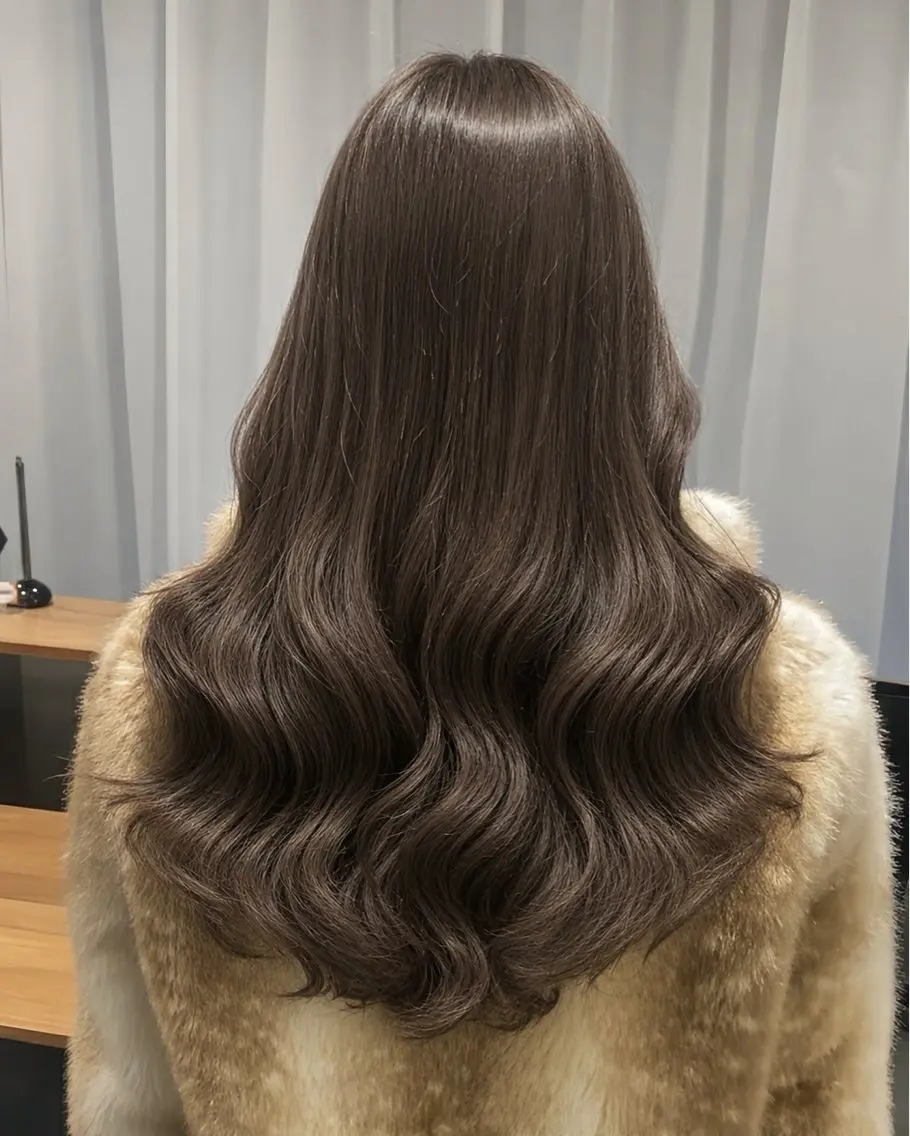 ロング パーマ カット パーマ トリートメント コテ巻き風パーマ🫧 韓国パーマ反町海大のヘアスタイル