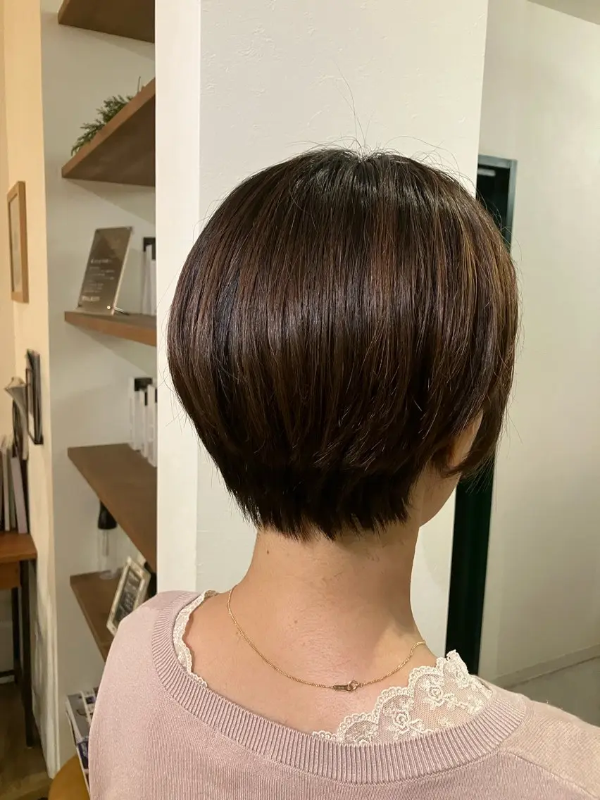 ショート ショートヘア ヘアカラー トリートメント 清水 美香のヘアスタイル