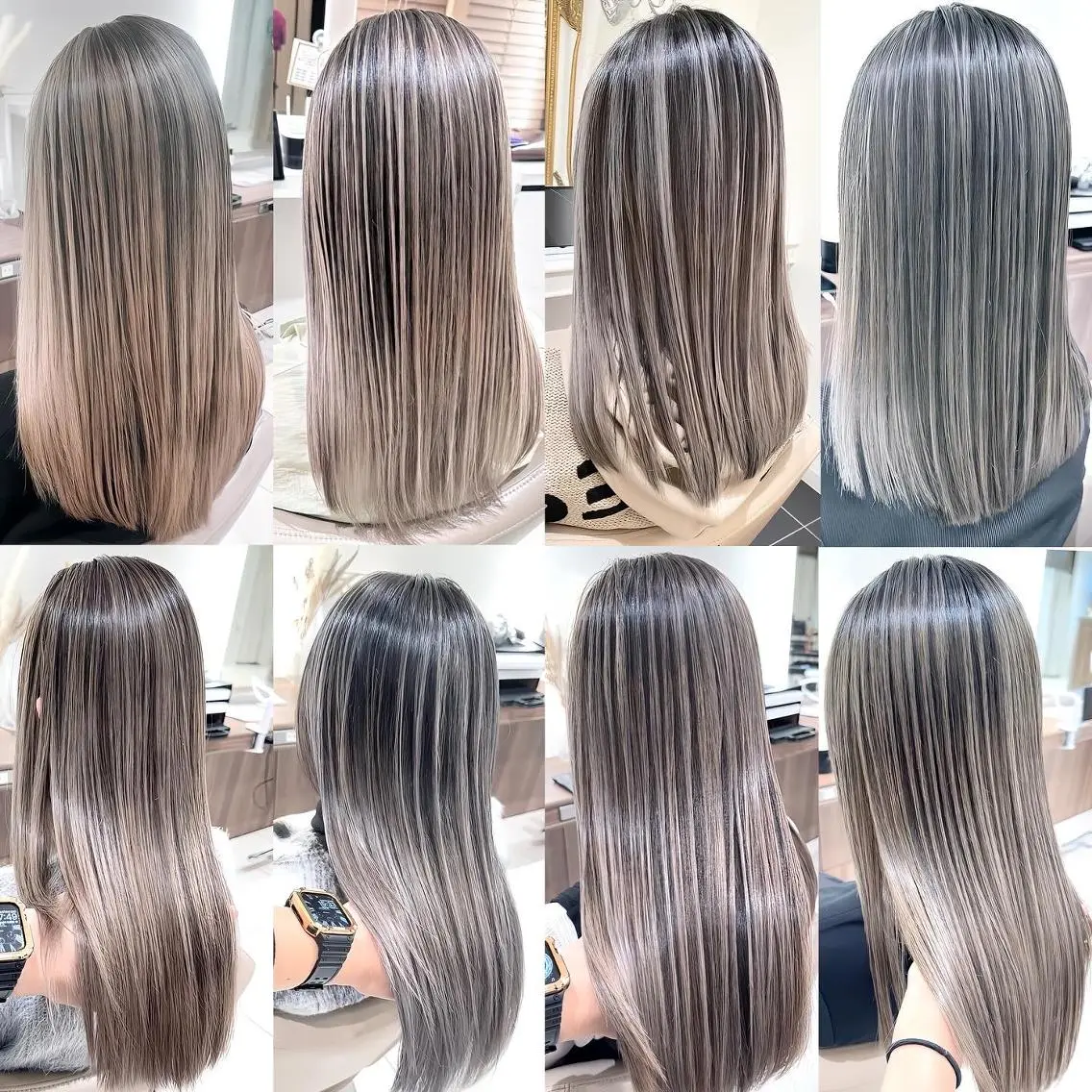 セミロング カラー 髪質改善 ＡＳＨ大宮/ブリーチ 髪質改善/カラーのヘアスタイル