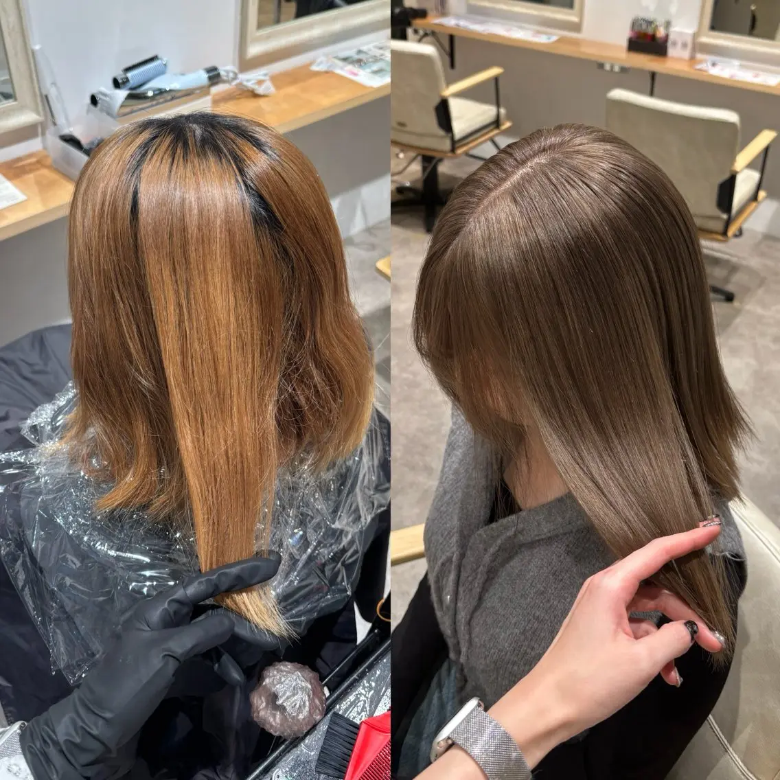 ミディアム ヘアカラー ZEST kalon RINAのマツエク・マツパデザイン