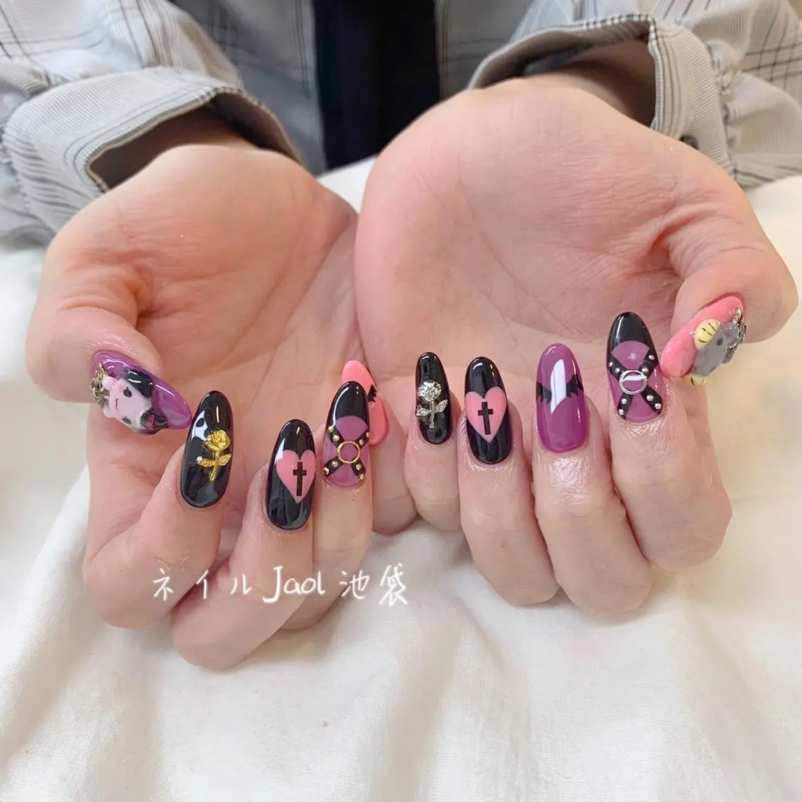 セミロング ハロウィン ネイルJaol 池袋のネイルデザイン