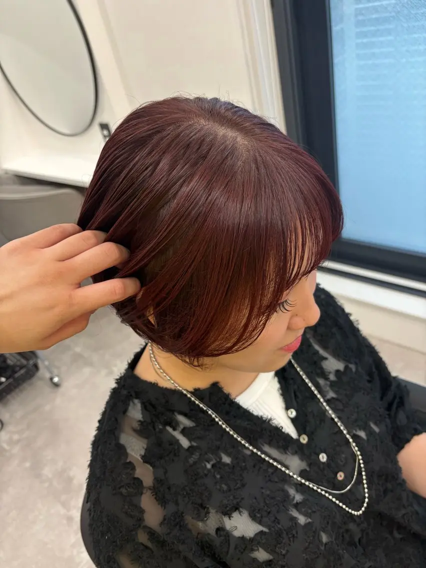 ショート カラー 🍒透明感カラー/ 縮毛/AIRI🍒のヘアスタイル