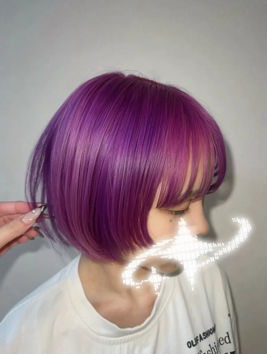 ショート ヘアカラー トリートメント 透明感ブリーチなし Wカラー / 田村のヘアスタイル