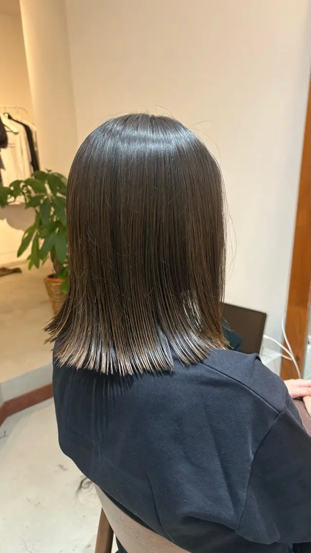 ミディアム ボブ 外ハネヘア ボブ/レイヤー /河内温太のヘアスタイル