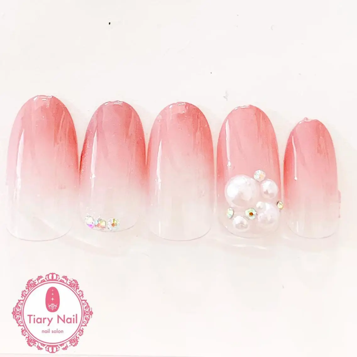 ネイル 桜ネイル 長さ出し オフィスネイル スカルプネイル シンプルネイル 💗🪽Tiary Nail🪽💗のネイルデザイン